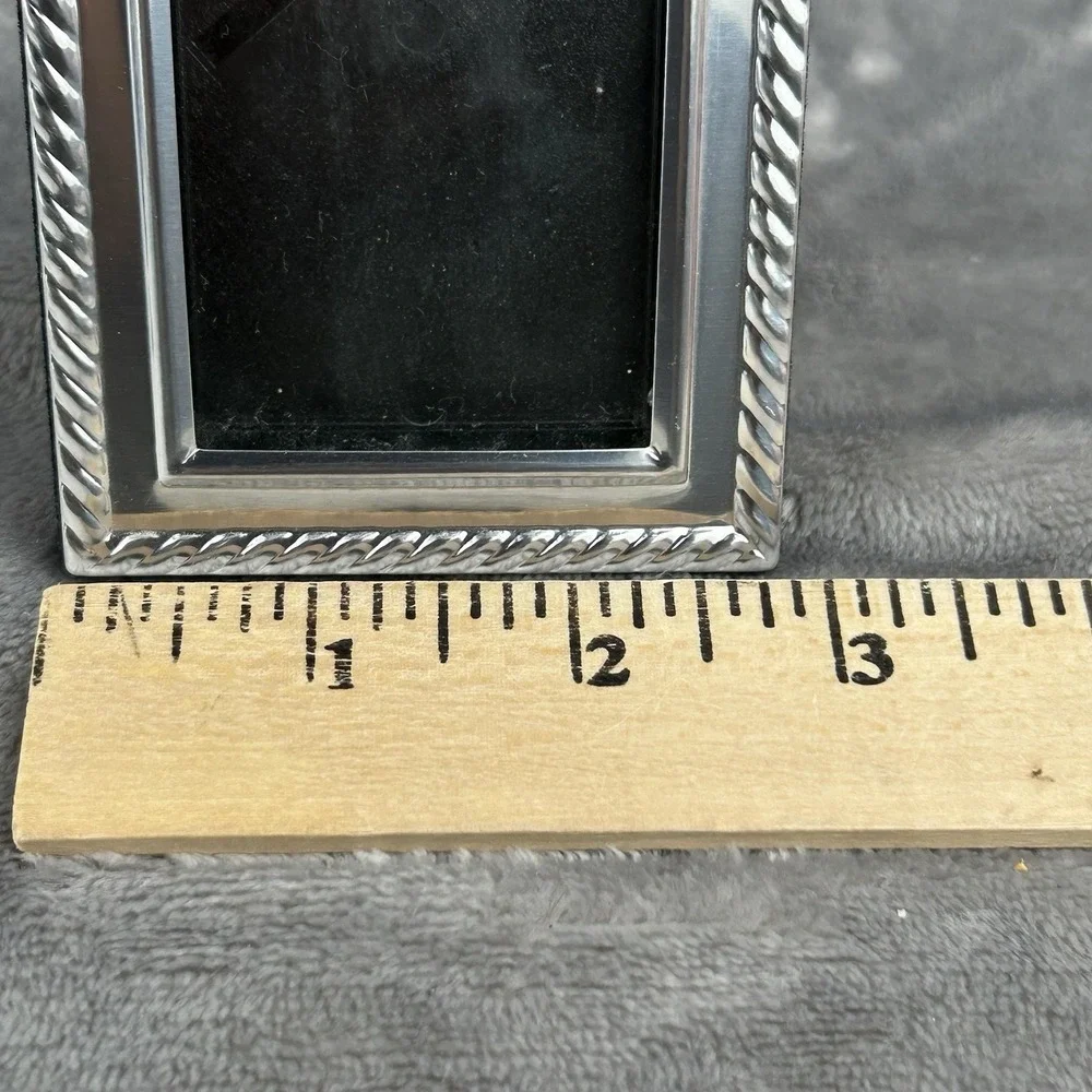 Vintage 2 X 3 Picture Frame Silvertone Easel Back Horizontal Or Vertical Display
